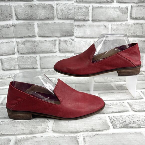 Lucky Brand Red Leather Loafers - Picture 2 of 12